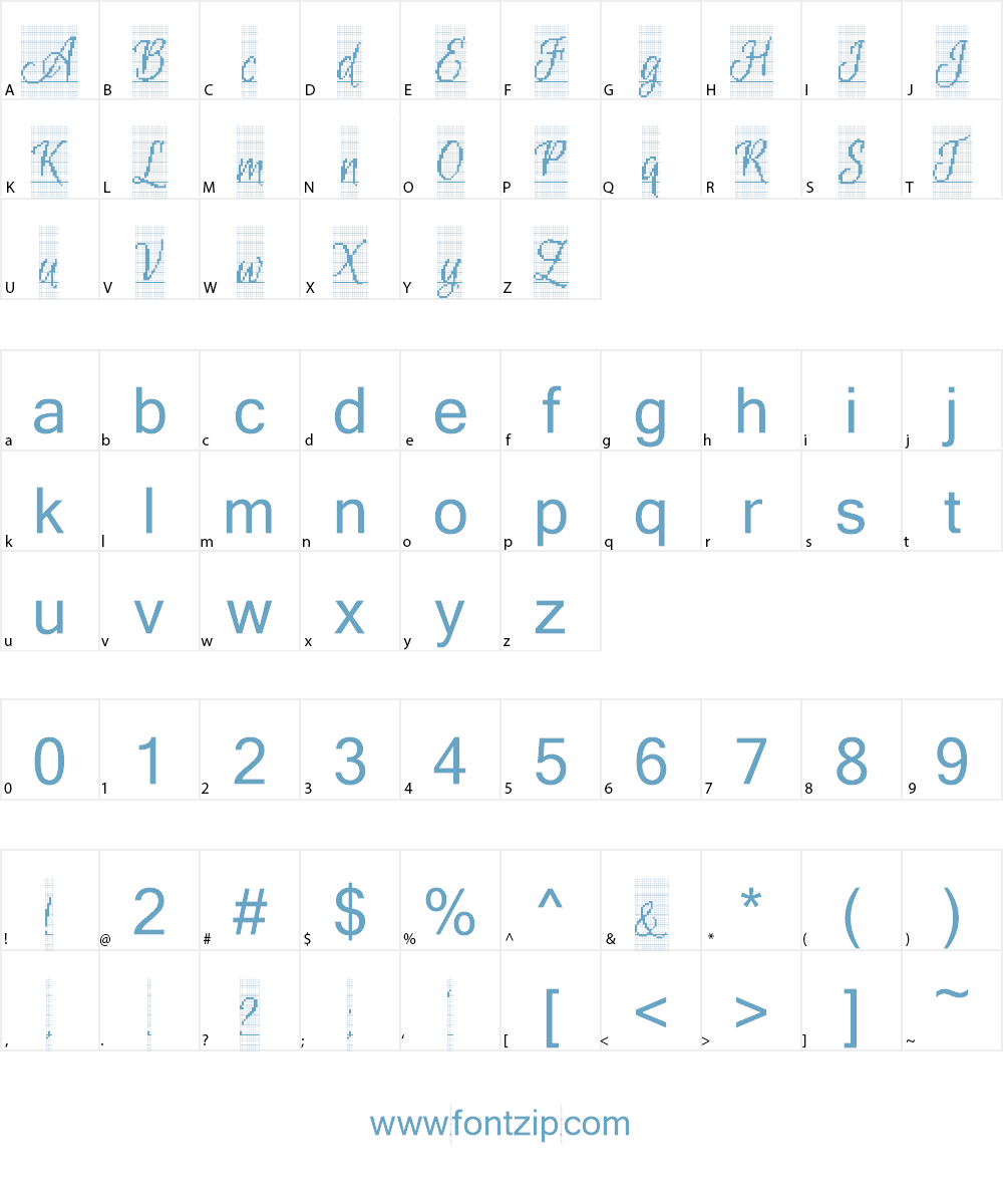 CrossStitch Font Character